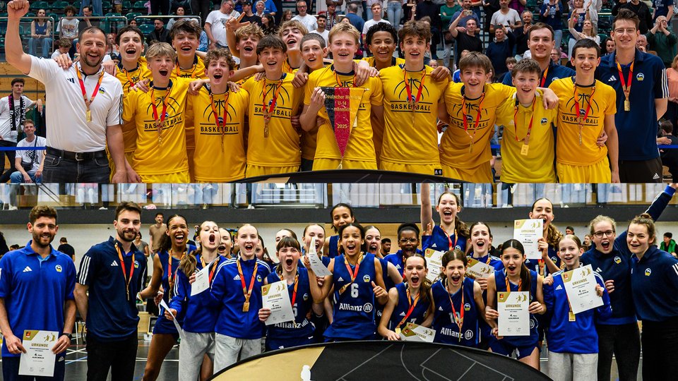 Doppelte Deutsche Meisterschaft in der U14: ALBA-Jugendteams holen Titel in Frankfurt und München