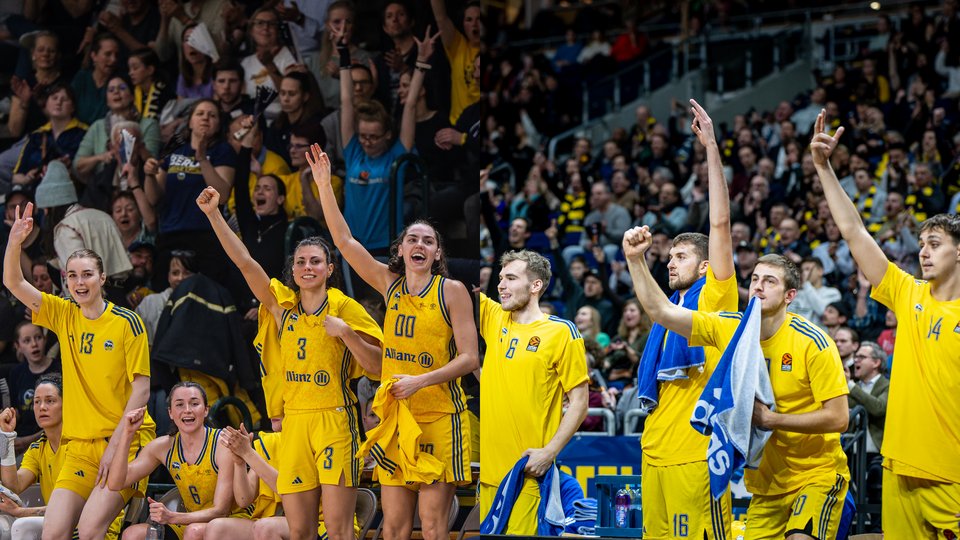 ALBA-Heimspiel-Doppelpack am Sonntag: Zweites DBBL-Finale in der Sömmeringhalle, BBL-Duell mit Bamberg in der Uber Arena