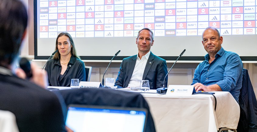 Pressekonferenz zum Saisonauftakt mit Dr. Axel Schweitzer, Marco Baldi und Svenja Brunckhorst